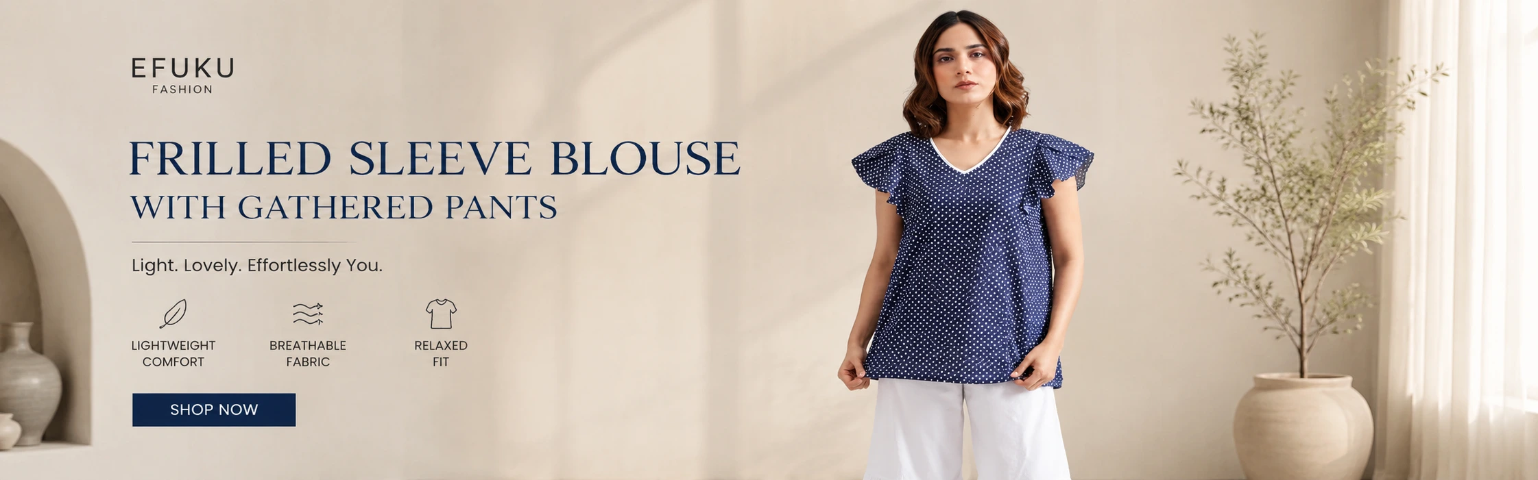 frilled sleeve blouse banner