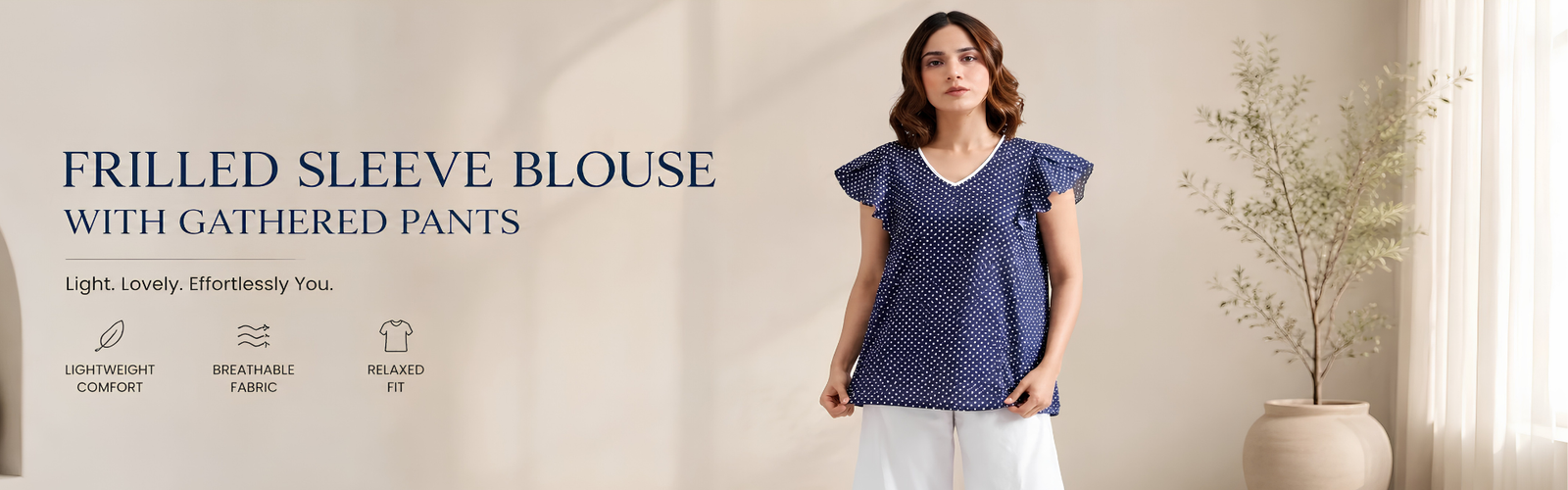 Frilled Sleeve Blouse
